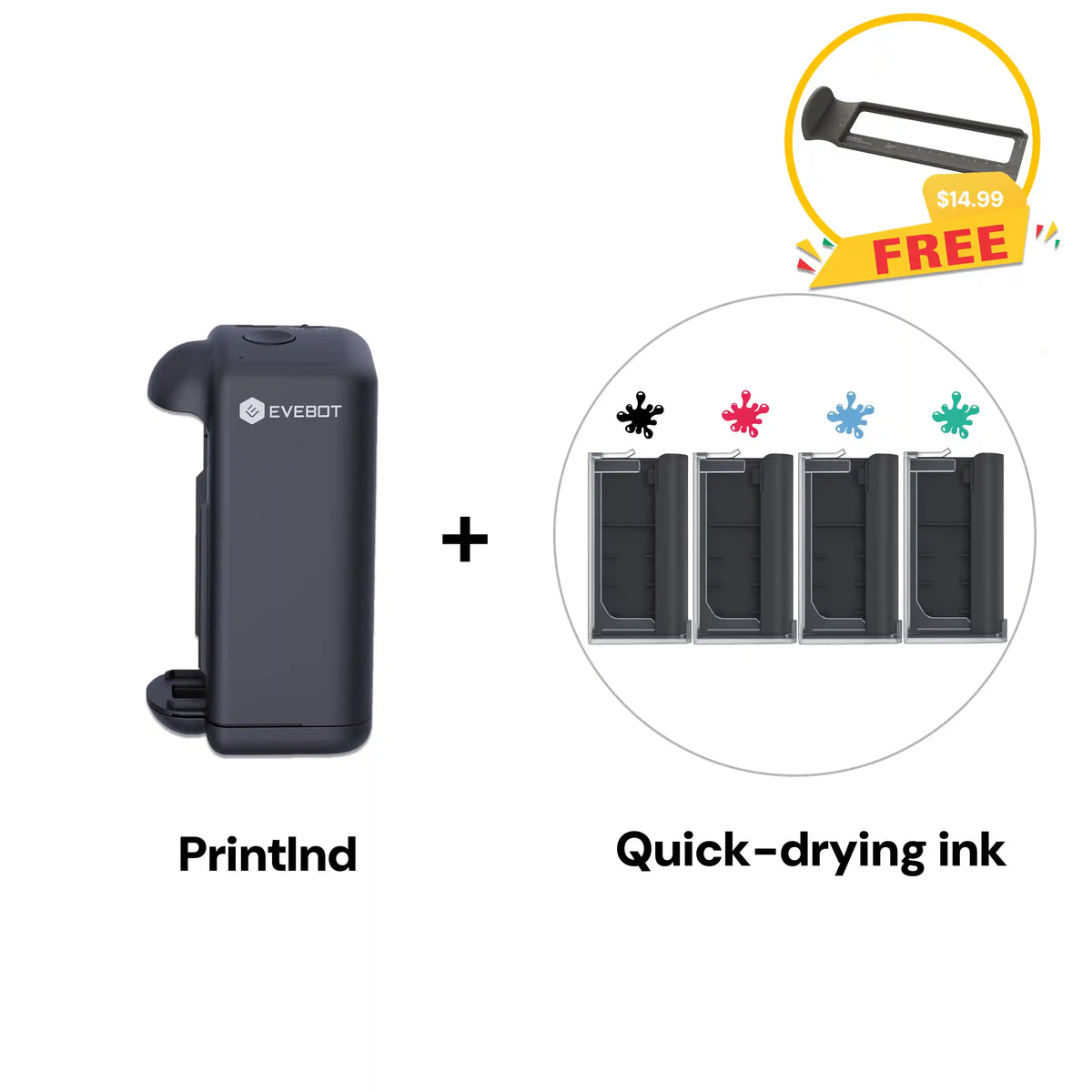 Evebot PrintInd Handheld Inkjet Printer Gun