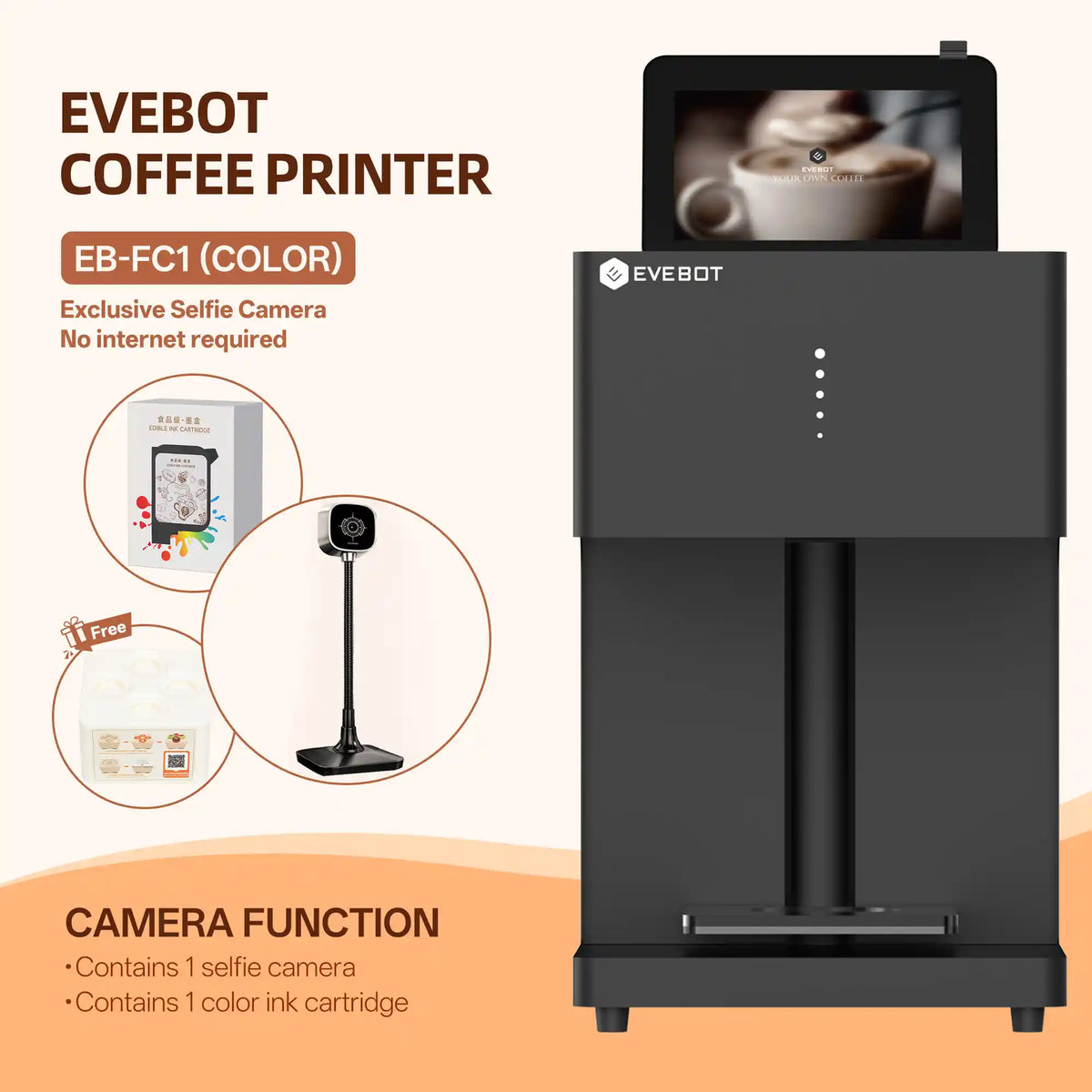 Evebot EB-FC1 Multicolor Coffee Printer