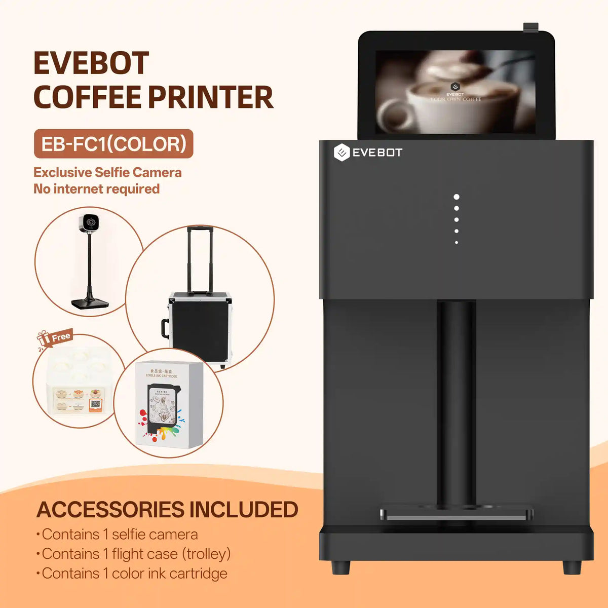 Evebot EB-FC1 Multicolor Coffee Printer