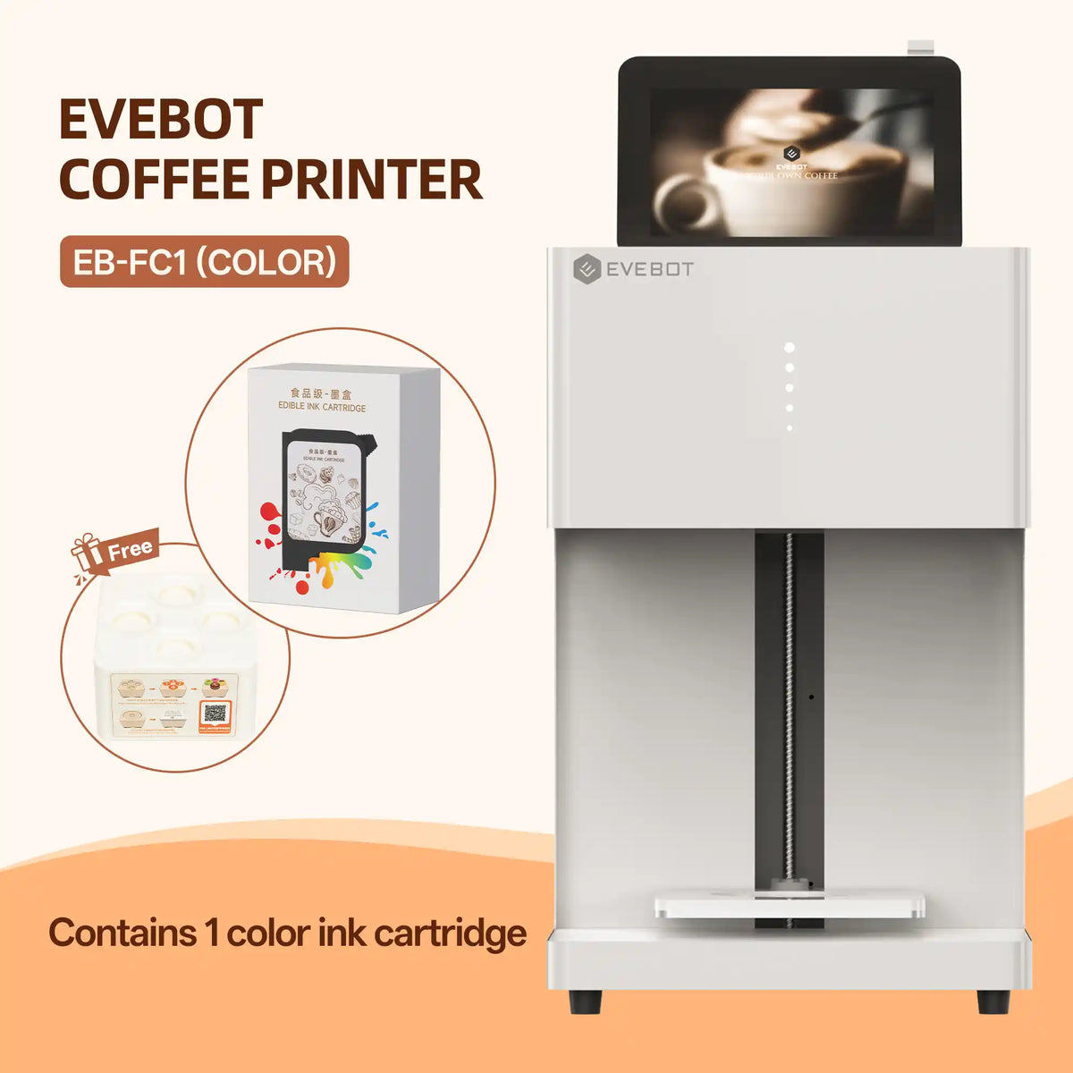 Evebot EB-FC1 Multicolor Coffee Printer