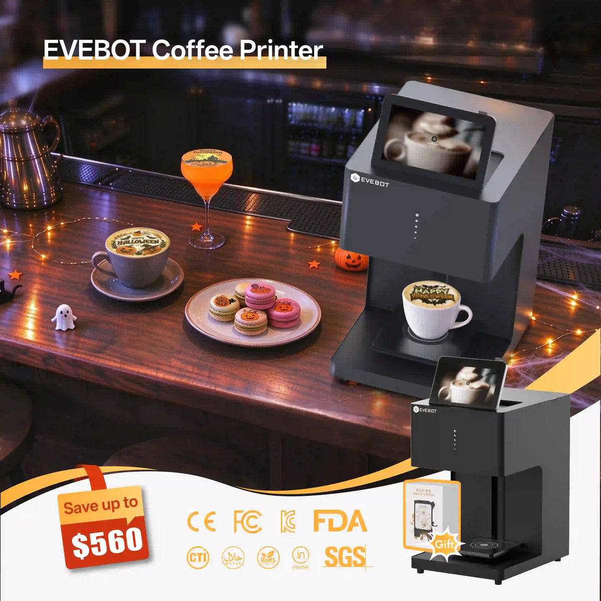 Evebot EB-FC1 Multicolor Coffee Printer