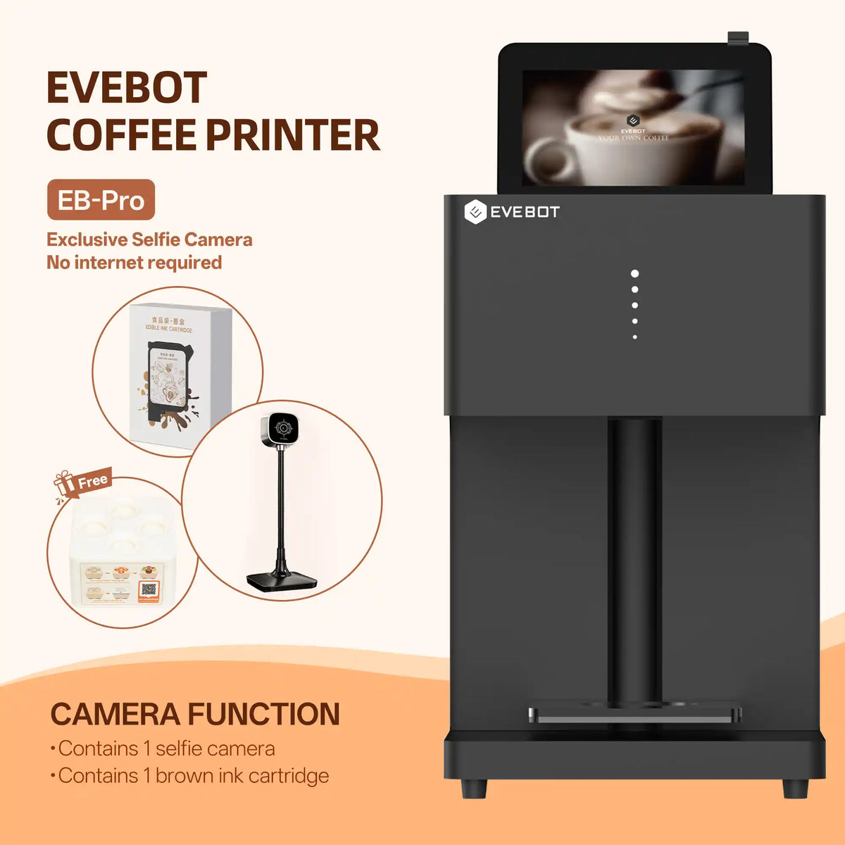 Evebot EB-Pro High Speed Coffee Foam Printer