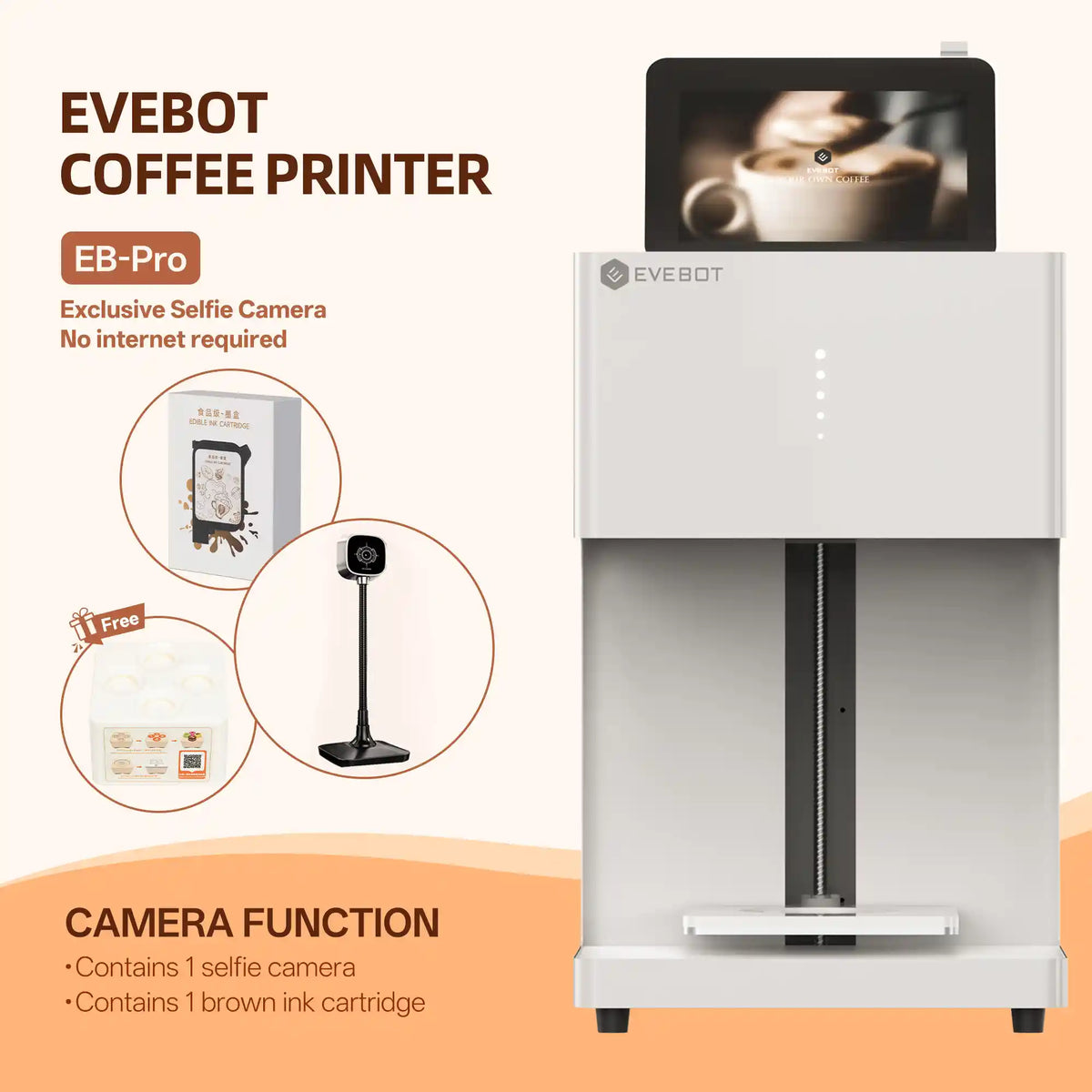 Evebot EB-Pro High Speed Coffee Foam Printer