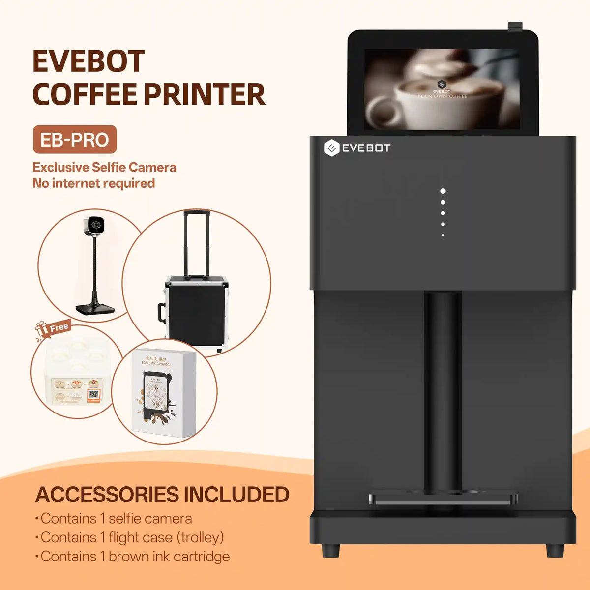 Evebot EB-Pro High Speed Coffee Foam Printer