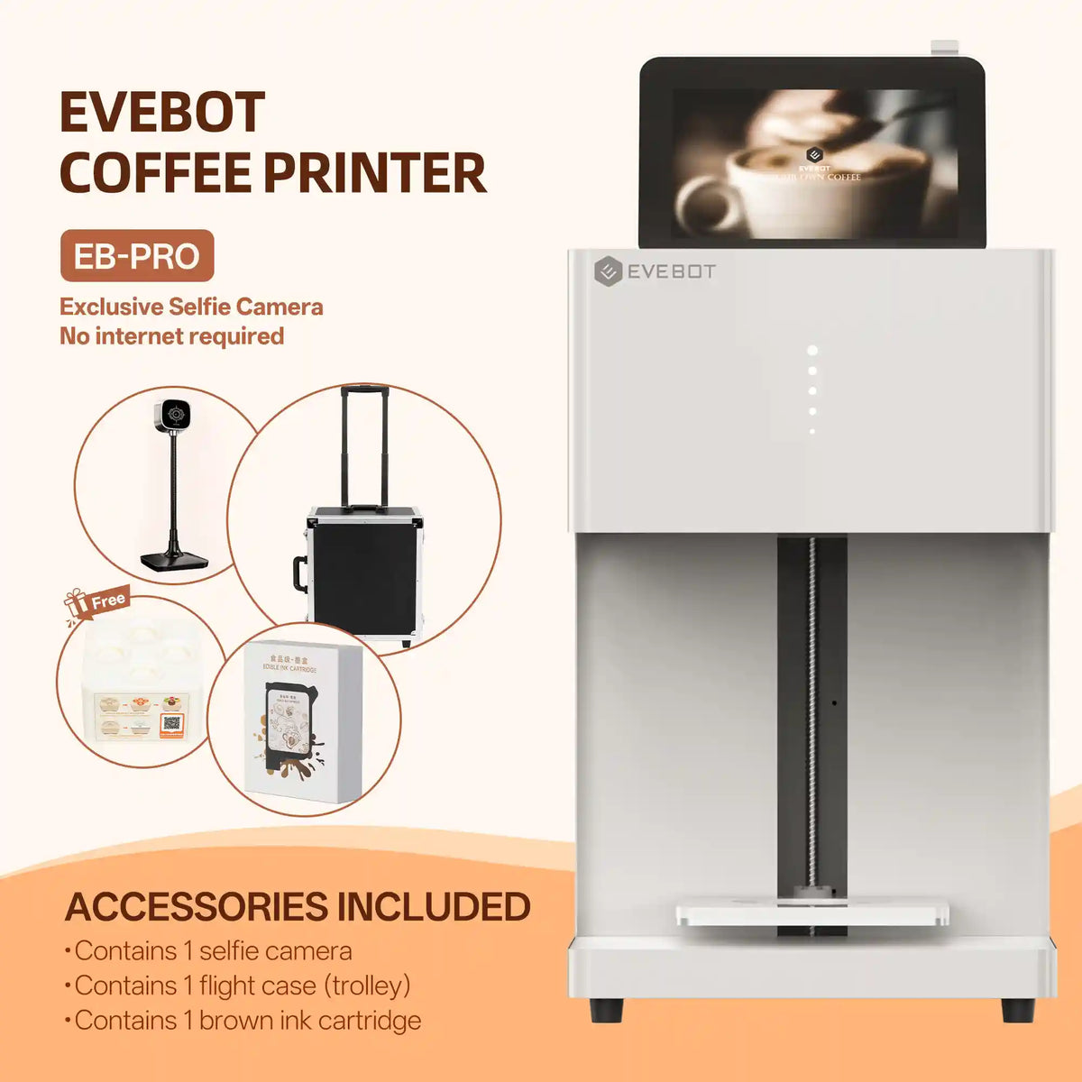 Evebot EB-Pro High Speed Coffee Foam Printer